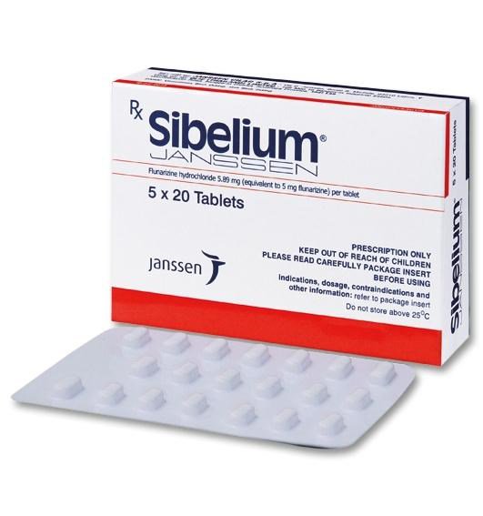 Thuốc Sibelium 5mg 100 viên 
