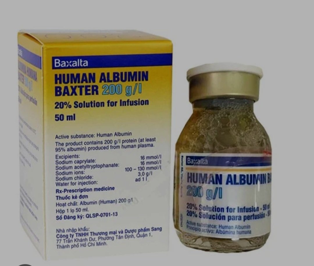 Thuốc Human Albumin Baxter 200G/L 20% 50ml